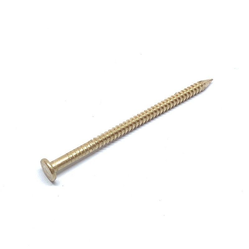50MM X 2.65 Annular Groove Silicon Bronze Nails , OEM Flat Head Nails